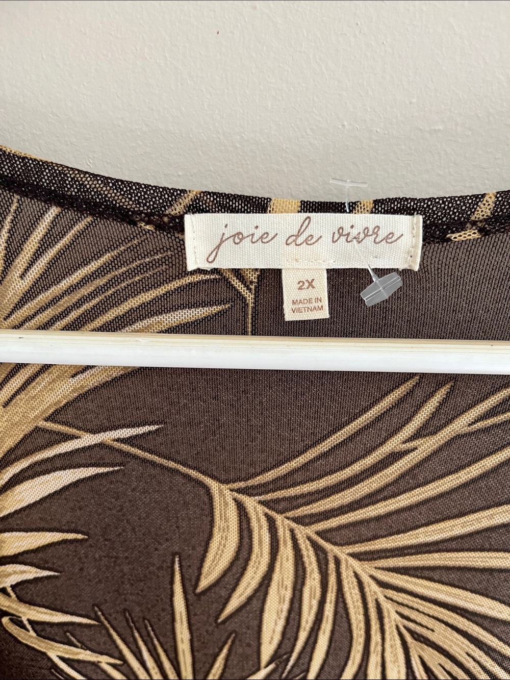 Joie de Vivre Black & Gold Palm-Print Swim Cover-Up - Picture 2 of 2
